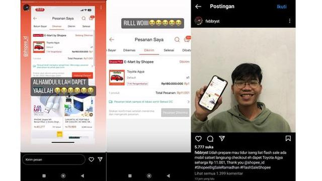 Tangkapan layar story instagram Febbryst
