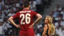 Motif Kinsey Wolanski selebram yang menyusup saat Liverpool vs Tottenham final UCL 2019 adalah untuk mempromosikan situs dewasa milik kekasihnya Vitaly Zdorovetskiy. ( AFP/Paul Ellis )