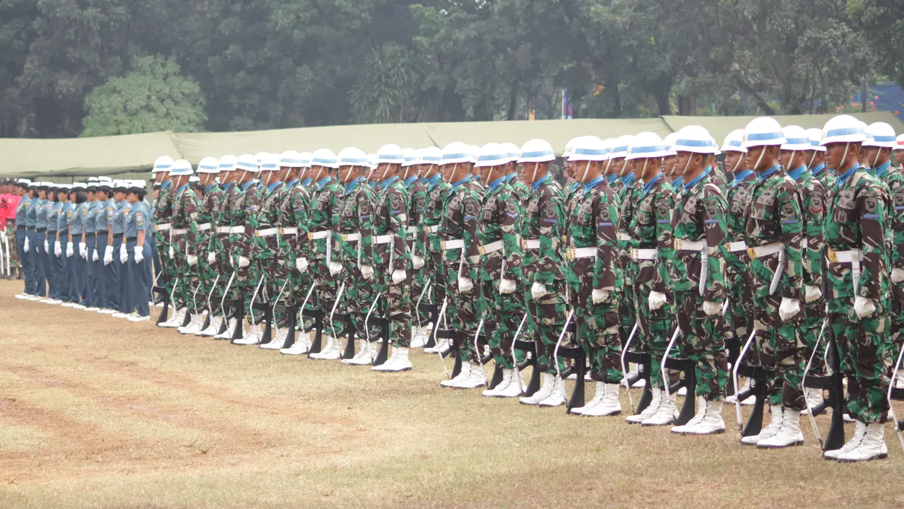 Diklat Paskibraka 2018 hari ke 15 diisi dengan latihan gabungan pertama antara para Calon Paskibraka, TNI, Polri, dan Paspampres (Foto: M Fajri Erdyansyah)