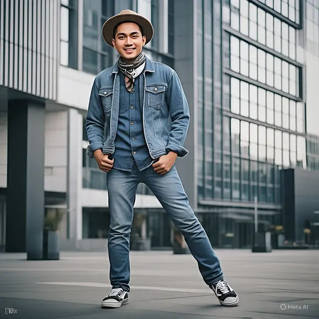 Outfit Kuliah Pria Denim on Denim