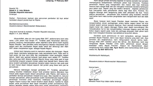 Ribuan Petani Kopi di Lampung Minta Bantuan Presiden Tentang SSG Filipina