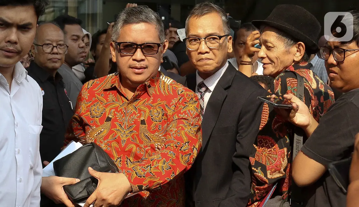 Hasto mengungkapkan, proses pemeriksaan berlangsung selama kurang lebih 3 jam. (Liputan6.com/Herman Zakharia)