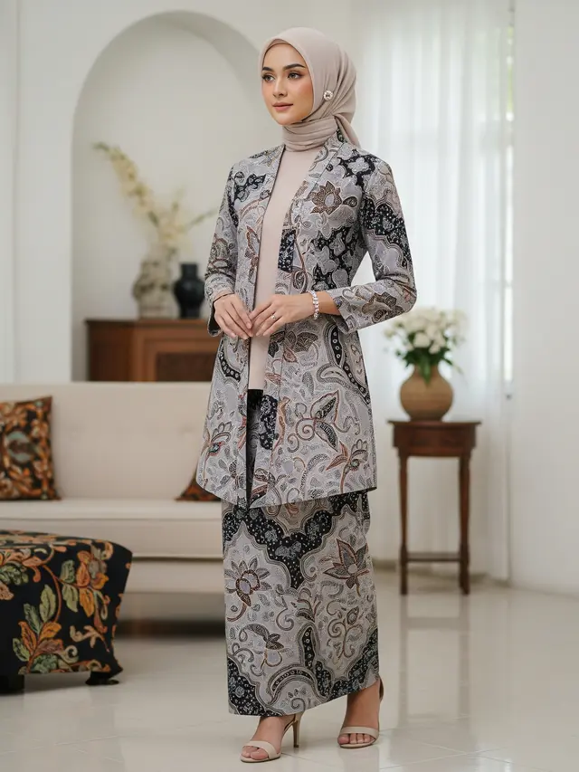 Model Baju Kurung Wanita Modern Lebaran 2026 (Image by Gemini AI)