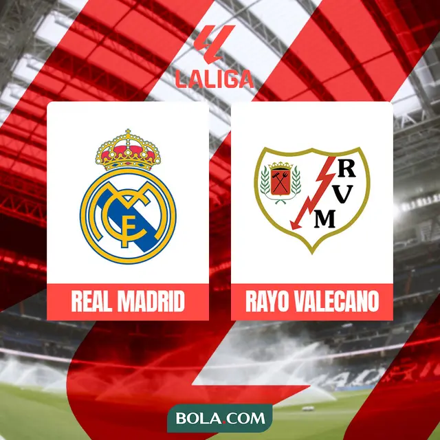 Liga Spanyol - Real Madrid Vs Rayo Valecano