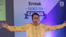 Motivator Ulung, Tung Desem Waringin saat memberikan motivasi kepada peserta di gelaran Emtek Goes To Campus 2017 di Universitas Telkom, Bandung, Kamis (30/11). (Liputan6.com/Helmi Fithriansyah)