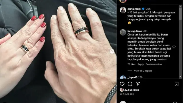 Anniversary terakhir Anji dan Wina Natalia.