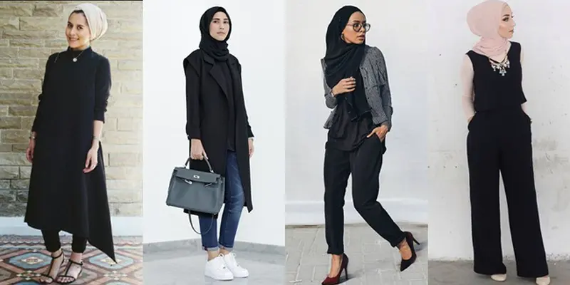 All black deals hijab outfit