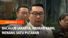 Para cagub-cawagub yang akan berkontestasi di Pilgub Jakarta terus bersafari politik. Bakal Calon Gubernur, Ridwan Kamil menargetkan menang satu putaran, sedangkan bakal Calon Wakil Gubernur Rano Karno membahas penanganan banjir dengan warga Cengkare...