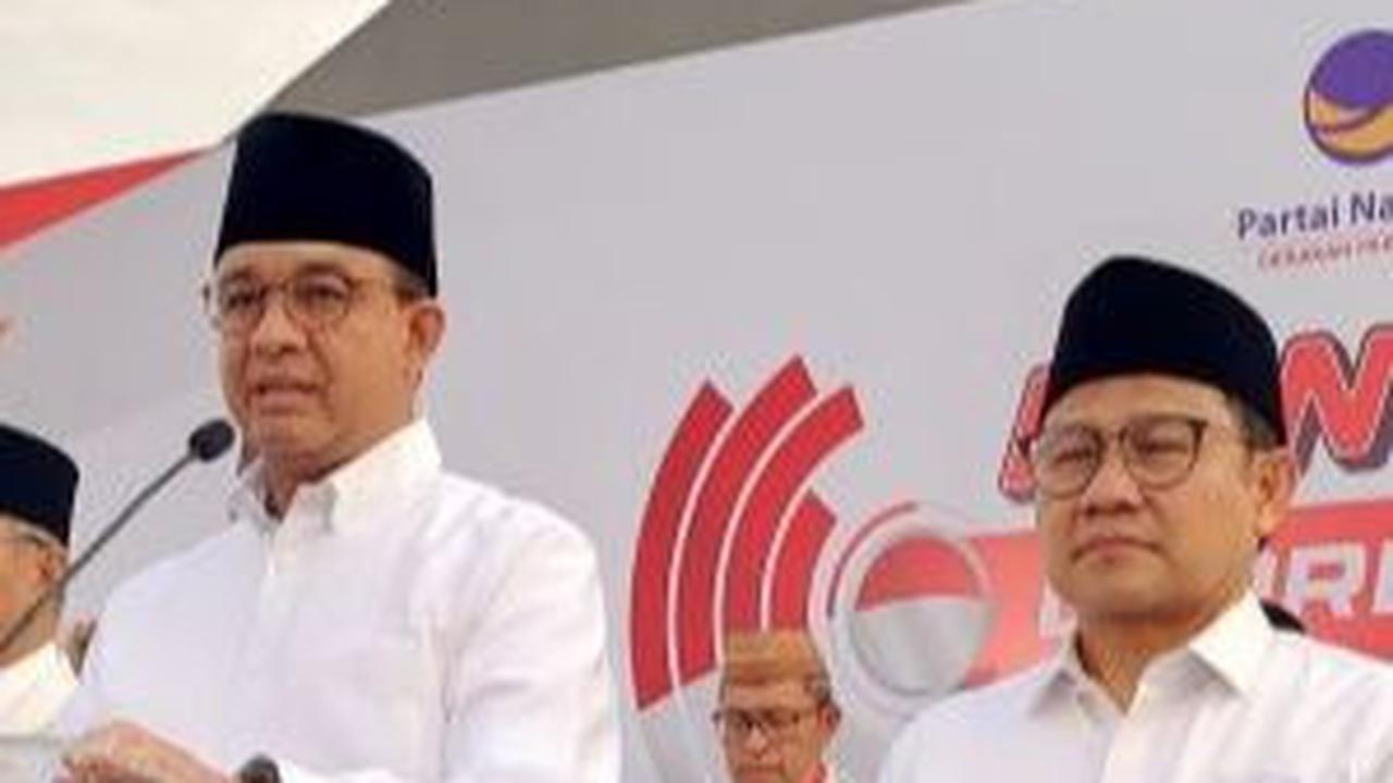 Anies-Cak Imin Tiba di Kantor PKS Disambut Selawat