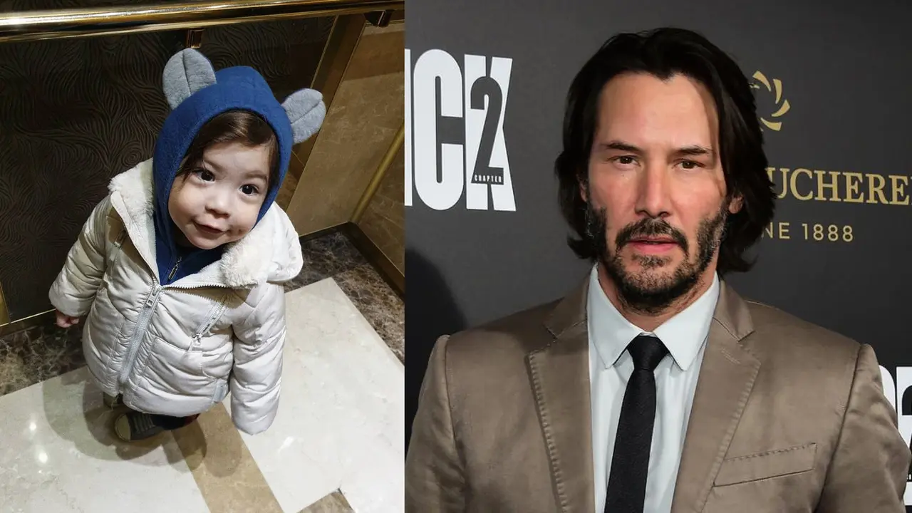 Park Gunhoo dan Keanu Reeves (Instagram/ annanotpark - FREDERIC J. BROWN / AFP)