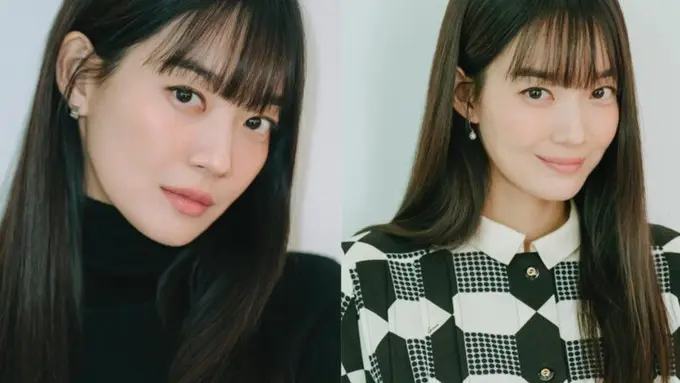 Cara mudah bikin poni korea di rumah saja seperti Shin Min Ah/dok. Instagram Shin Min Ah