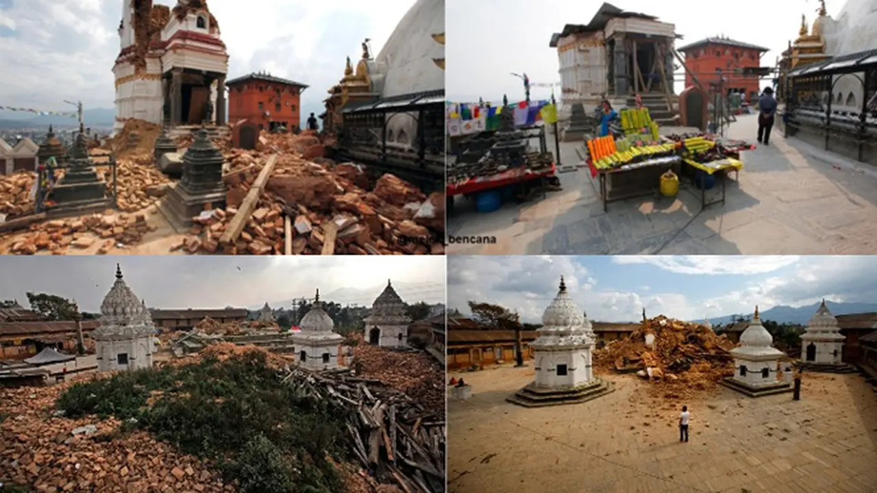 Foto-foto Perbedaan Setahun Gempa Nepal Dulu dan Kini
