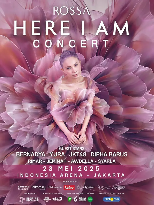 Poster resmi Konser Rossa Here I Am di Jakarta. (Foto: Dok. Instagram @itsrossa910)