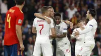 Timnas Inggris berhasil mengalahkan Spanyol 3-2 dalam laga lanjutan UEFA Nations League 2018. (AP Photo/Miguel Morenatti)