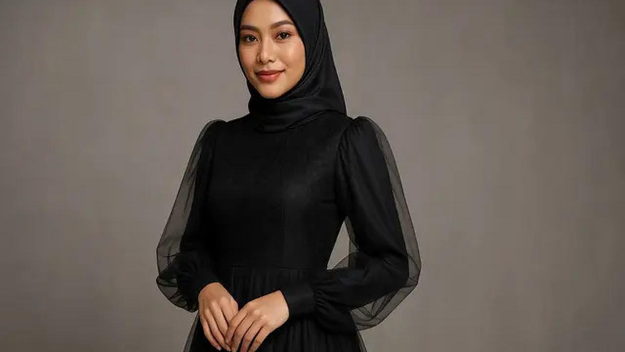 7 Model Gamis Hitam untuk Pesta Tren 2025 yang Elegan, Mewah dan Mudah Dipadukan