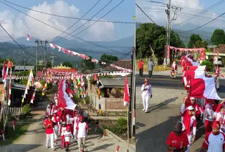 Peringatan Hari Ulang Tahun (HUT) ke-81 Kemerdekaan Republik Indonesia di Desa Pasuruan, Kecamatan Penengahan, Kabupaten Lampung Selatan. (Liputan6.com/Ardi Munthe).