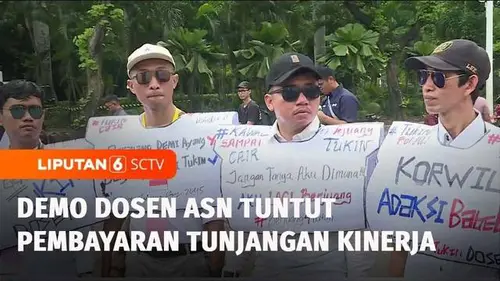 VIDEO: Ratusan Dosen ASN Demo di Monas, Desak Pemerintah Cairkan Tukin