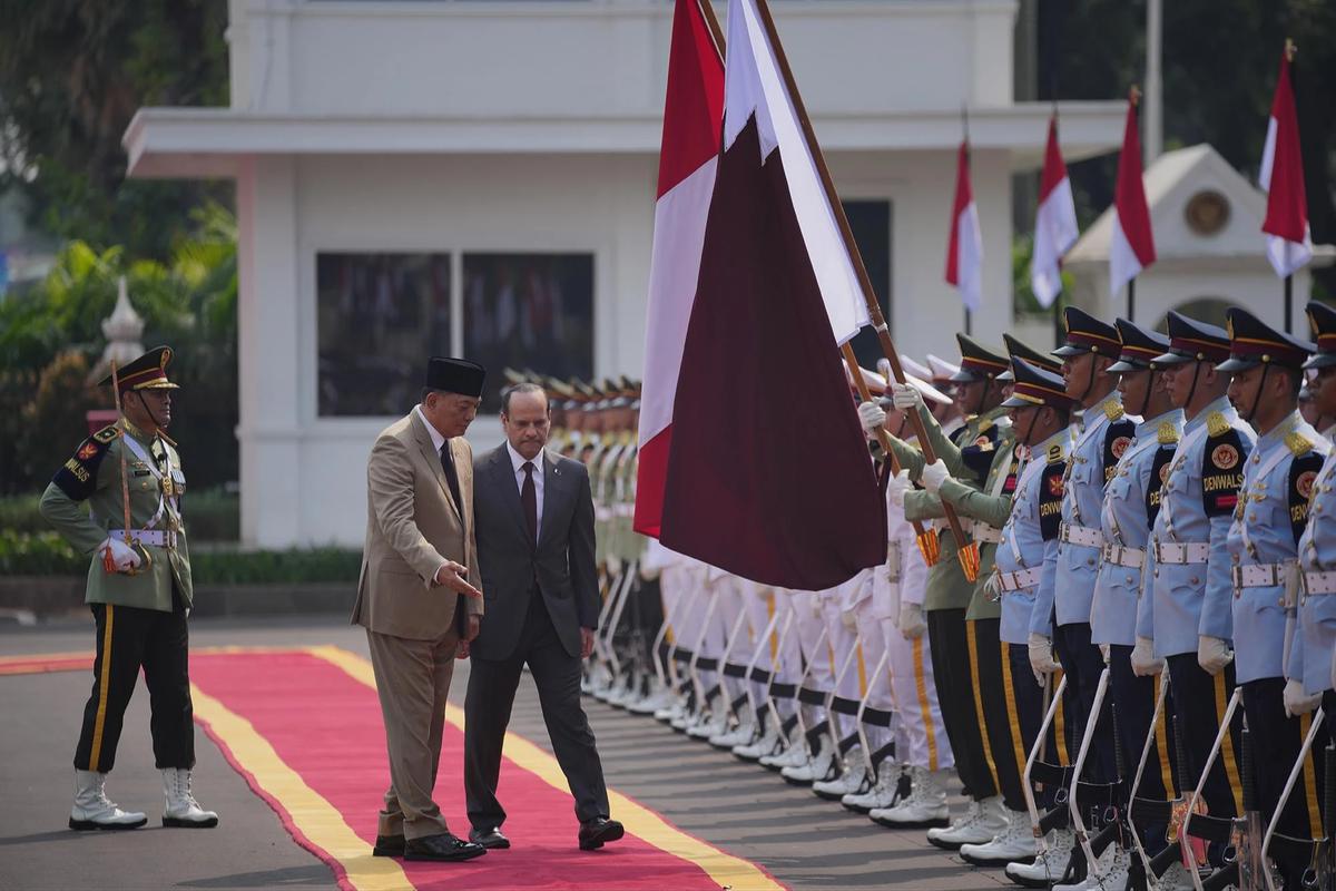 FOTO: Menhan Sjafrie Terima Kunjungan Menhan Qatar Bahas Kerja Sama Pertahanan