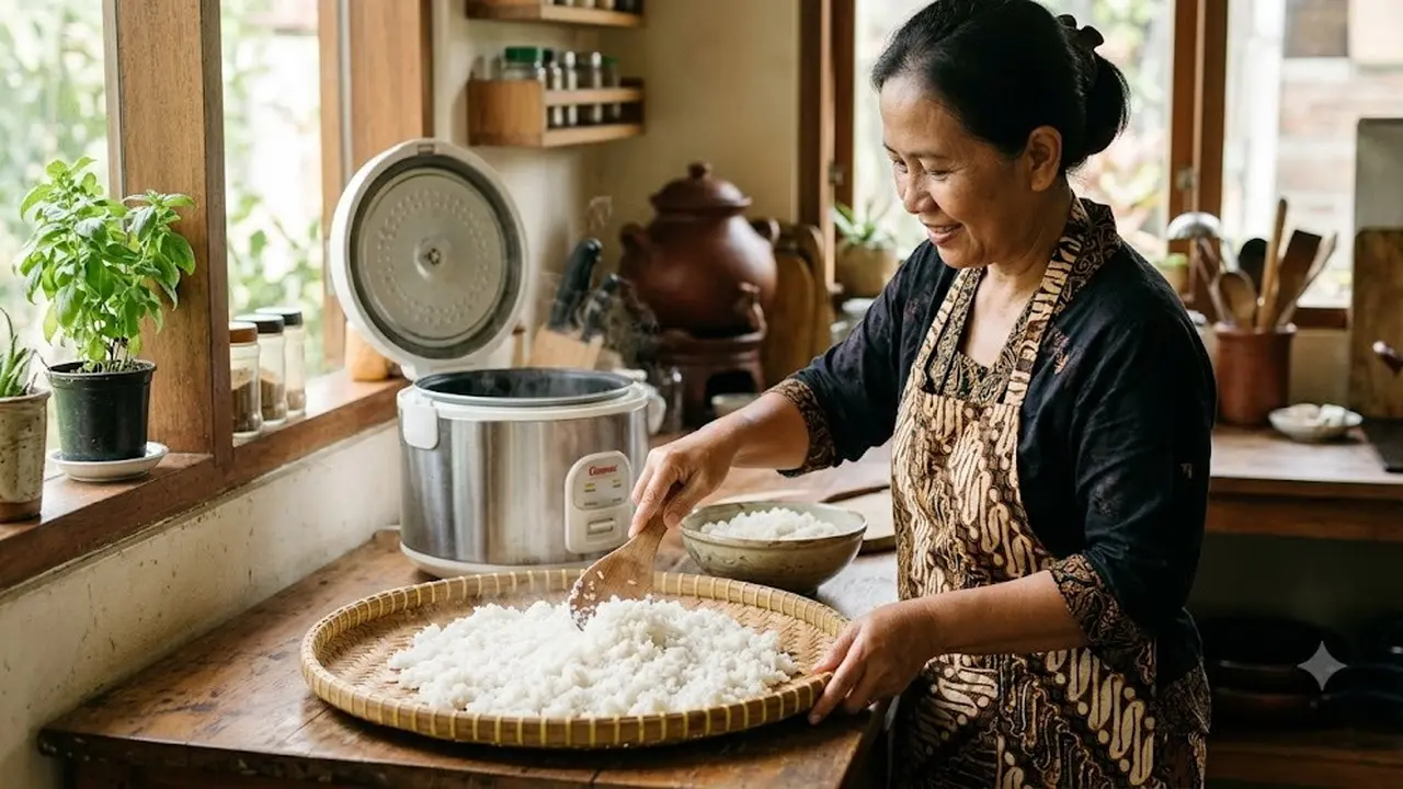 Cara Memasak Nasi agar Indeks Glikemik Lebih Rendah (AI Generated)