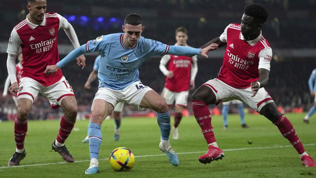 Foto: Manchester City Kudeta Puncak Klasemen Liga Inggris setelah Tumbangkan Arsenal di Kandangnya