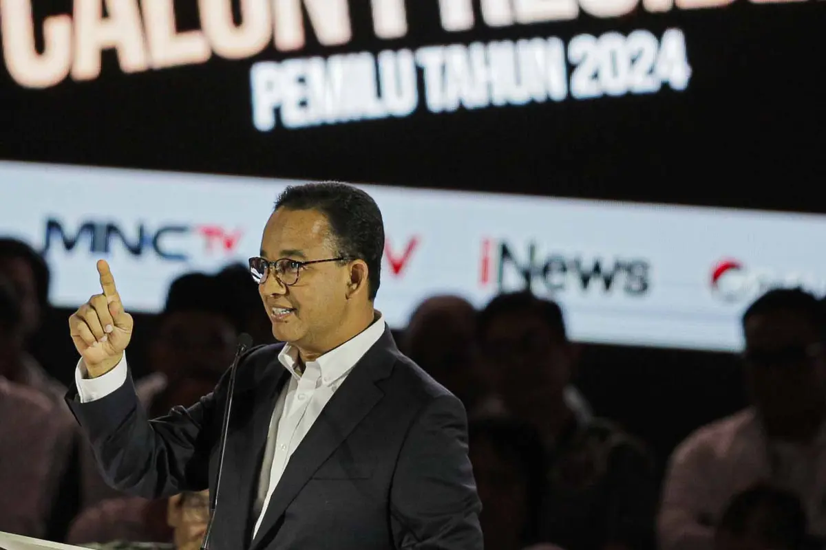 Calon Presiden saat Debat Ketiga Pemilu 2024