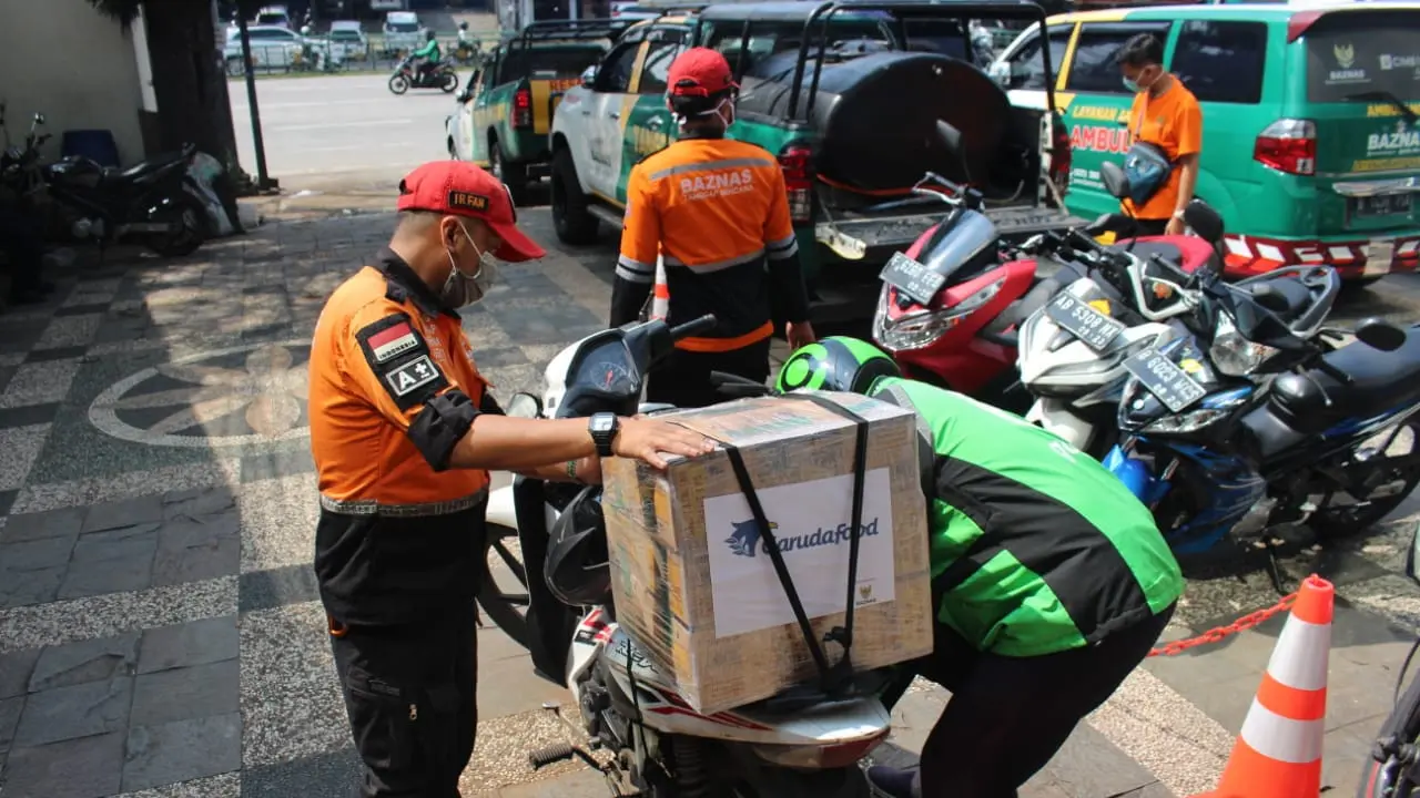 BAZNAS libatkan ojol berikan bantuan ke tenaga medis