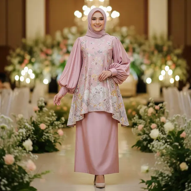 Model Batik Syar’i Sutra Warna Pastel Elegan