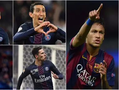 Berikut ini Julian Draxler dan lima pemain PSG yang posisinya menjadi terancam karena kedatangan Neymar. (Kolase foto-foto dari AFP)