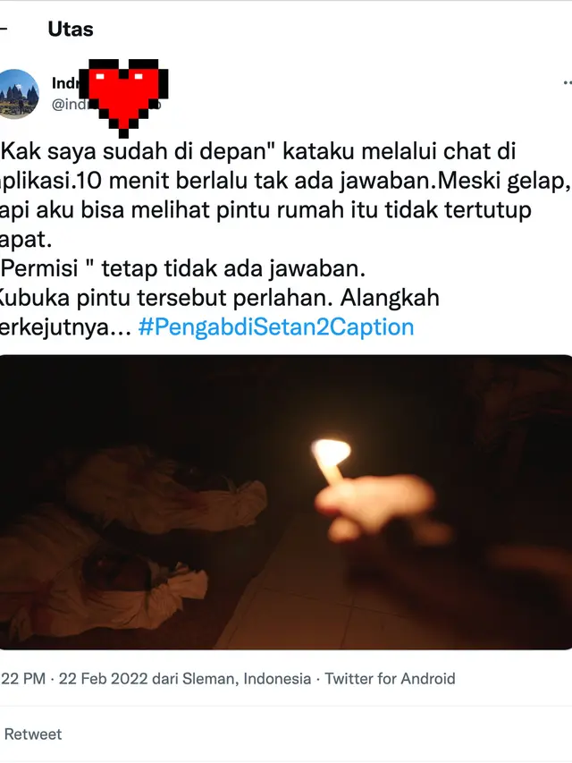 Cuitan Pengabdi Setan 2 Caption. (Foto: Dok. Twitter)
