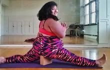Aksi wanita gemuk ini lakukan pose sulit yoga bikin dunia kagum