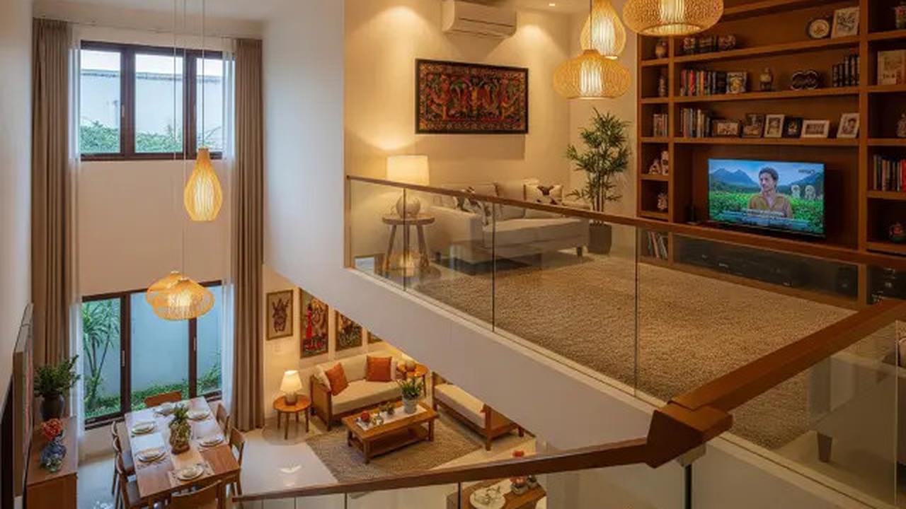 8 Inspirasi Interior Rumah Mezzanine Terbuka dan Lega, Penggunaan Ruang yang Efisien