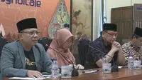 PARA Syndicate menggelar forum diskusi bertajuk "Ganjar Rebound, Elektabilitas Merangkak Naik, Apakah Jokowi Melirik?" yang berlangsung di Jakarta Selatan, Senin (28/8/2023). (Liputan6.com/Radityo Priyasmoro)