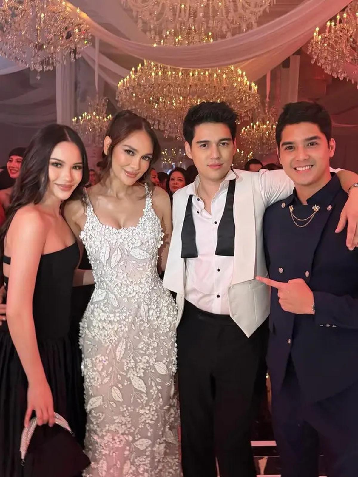 Foto Alyssa Daguise dan Al Ghazali di Resepsi Luna Maya, Bantah Kabar Hamil