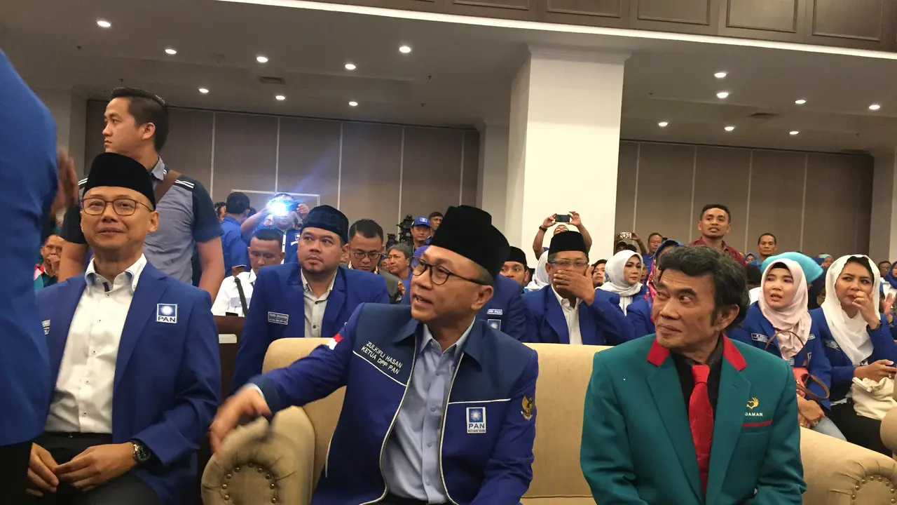 Ketua Umum PAN Zulkifli Hasan dan Ketum Partai Idaman Rhoma Irama