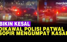 VIDEO: Viral Sopir Maki-Maki Pengguna Jalan Saat Dikawal Patwal Polisi