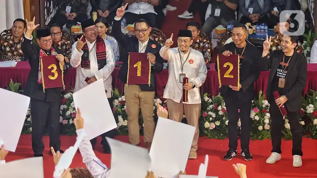 Sah, Ini No Urut Pasangan Calon Gubernur dan Calon Wakil Gubernur DKI Jakarta