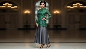 Atasan Brokat Terbaru yang Cocok Dipakai dengan Rok A-Line Formal/AI