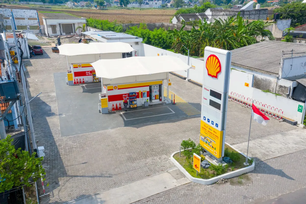 SPBU Shell Modular komersial pertama di Indonesia, terletak di Jombang, Jawa Timur. (Dok Shell)