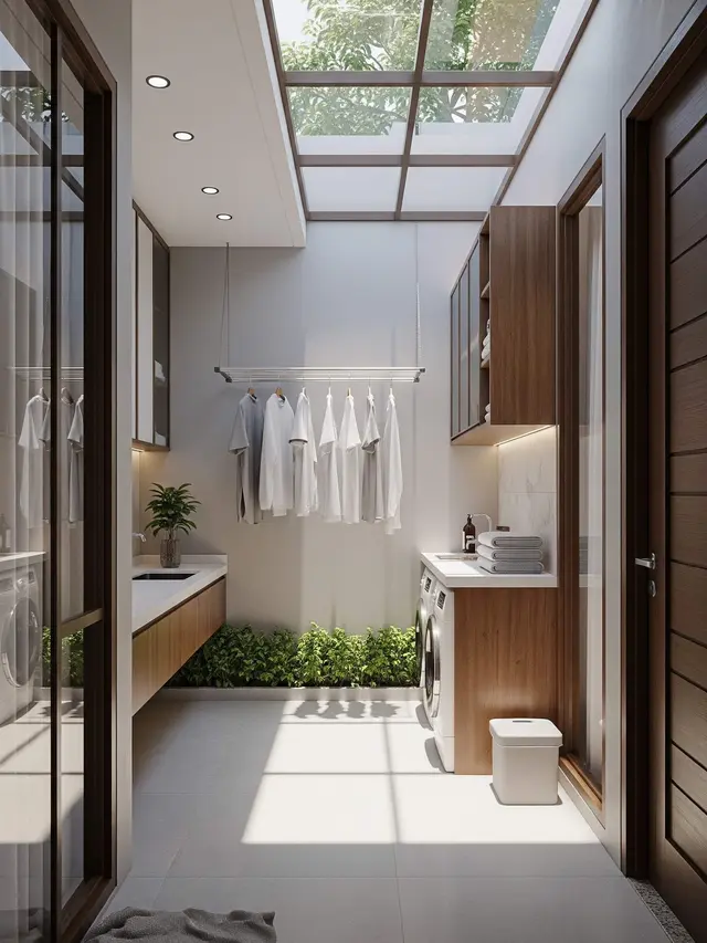 8 Desain Kanopi Jemuran Belakang Rumah yang Tidak Bikin Gelap, Rapi & Tahan Hujan