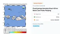Gempa Hari Ini Rabu 7 Januari 2025 Bermagnitudo 3,7 Menggetarkan Pulau Panjang Jepara Jateng