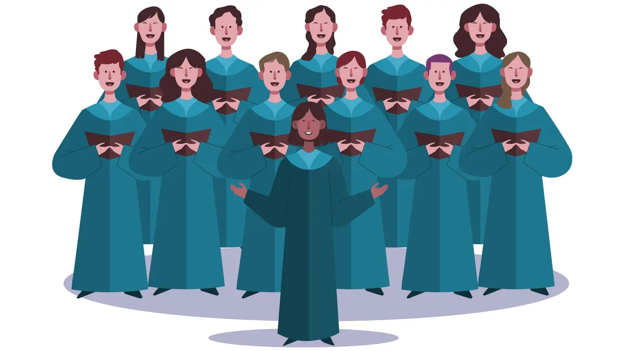Ilustrasi paduan suara, vokal grup