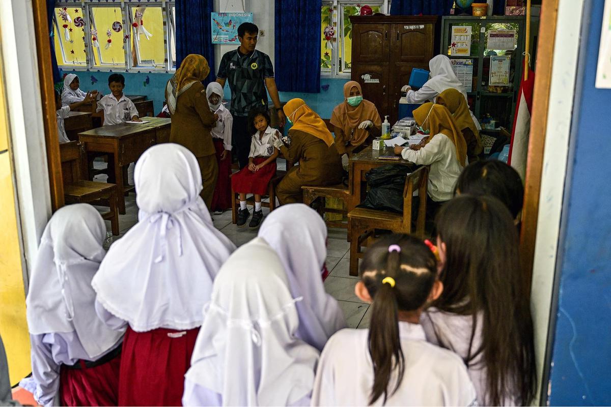 FOTO: Antusias Murid SDN Pakis Satu saat Pelaksanaan BIAS