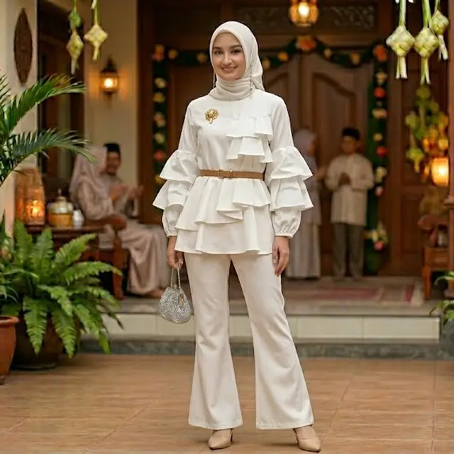 Set Celana dan Blouse untuk Lebaran 2026