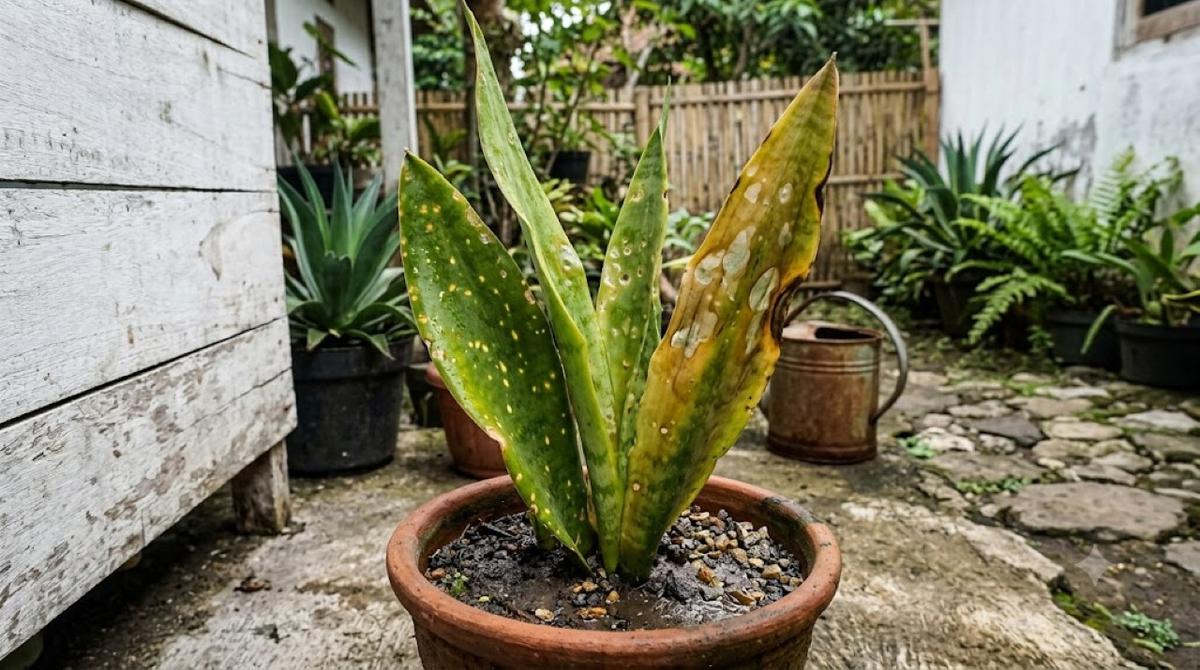 Tanda Lidah Mertua Stres Karena Terlalu Sering Disiram