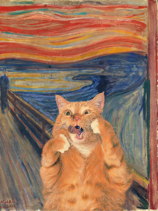 6 Potret Kucing Berpadu dalam Karya Lukisan Terkenal, Bikin Gemas