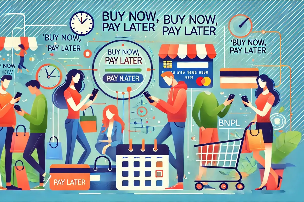 Ilustrasi layanan Buy Now Pay Later (BNPL). (Foto by AI)