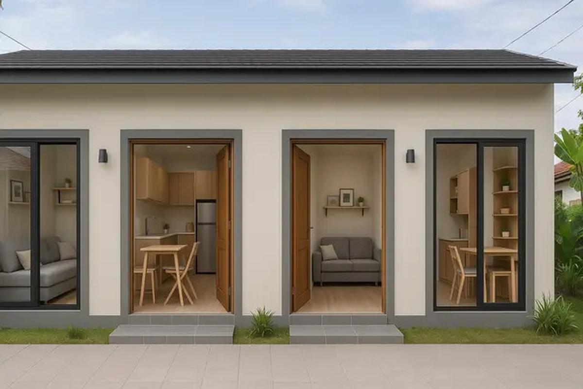 8 Model Rumah Kontrakan Sederhana 2 Pintu Minimalis, Cocok untuk Investasi Properti
