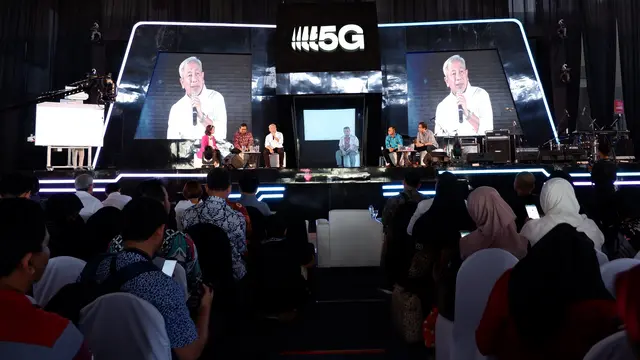Tri Gelar Uji Coba 5G di Surabaya. Liputan6.com/Dian Kurniawan