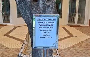 Viral pembatalan pelaksanaan misa Natal di Wisma Sahabat Yesus, Pondok Cina, Depok. (Istimewa)