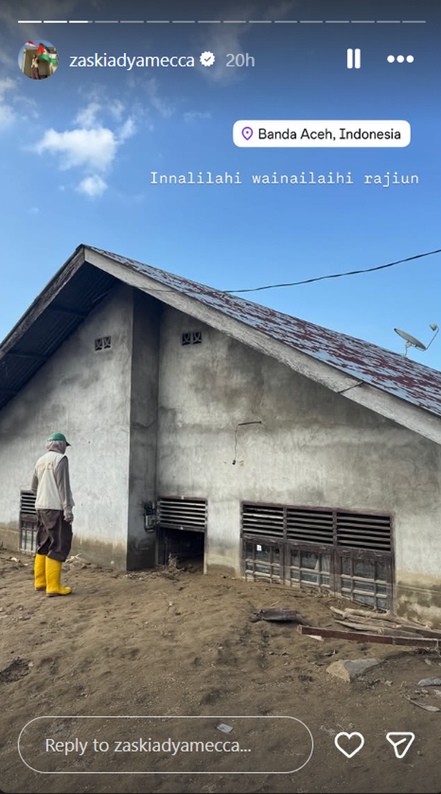 Emoh berpangku tangan, 6 potret Zaskia Mecca terjun ke Aceh bangun dapur umum untuk korban banjir
